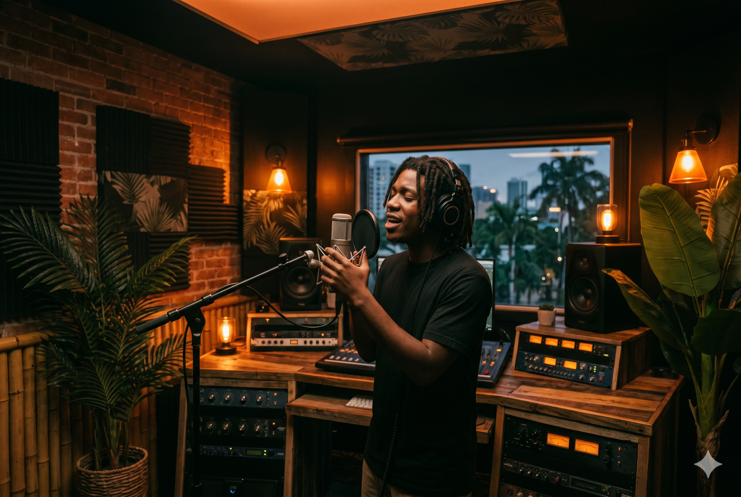 Artiste en cabine au studio Bibass Production